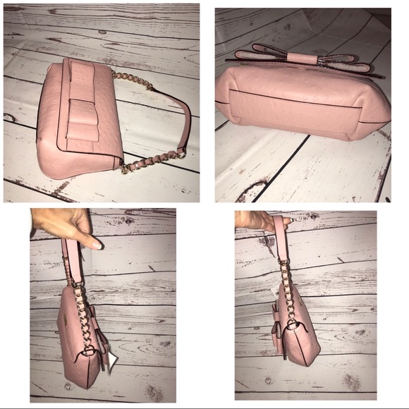 Kate Spade Joleen Charm City Ostrich Pink Bag - Picture 8 of 8